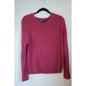 Red Knit Pattern Sweater